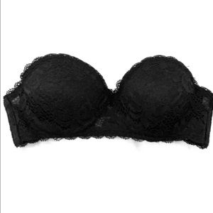 Black Lace Strapless Bra